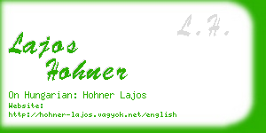 lajos hohner business card